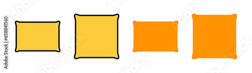 Pillow icon set for web and mobile app. Pillow sign and symbol. Comfortable fluffy pillow
