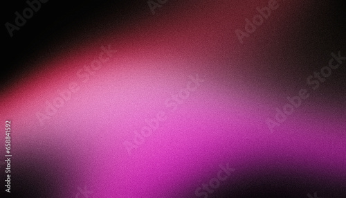 Glowing pink red magenta black grainy gradient background abstract dark banner header poster design noise texture effect, copy space