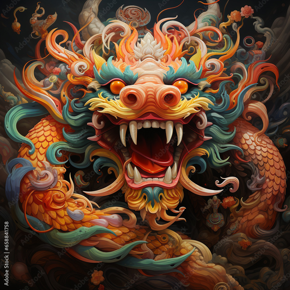 Happy Chinese Dragon, A Vibrant Celebration