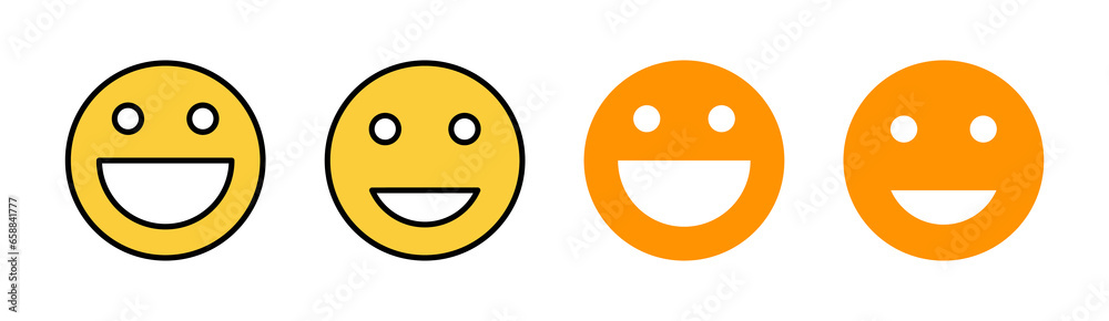 Fototapeta premium smile icon set for web and mobile app. smile emoticon icon. feedback sign and symbol