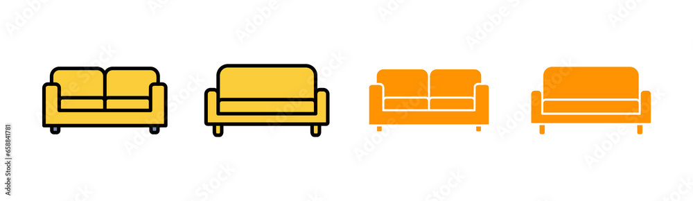 Sofa icon set for web and mobile app. sofa sign and symbol. furniture icon Sofa icon set for web and mobile app. sofa sign and symbol. furniture icon