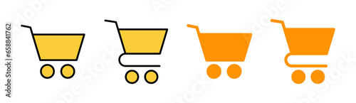 Shopping icon set for web and mobile app. Shopping cart sign and symbol. Trolley icon