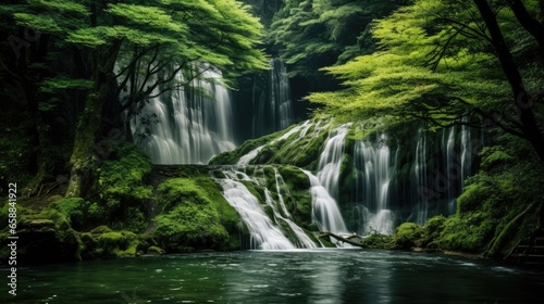 waterfall in jungle