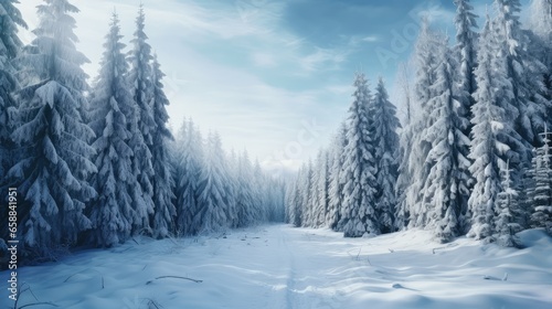 snow covered trees © faiz