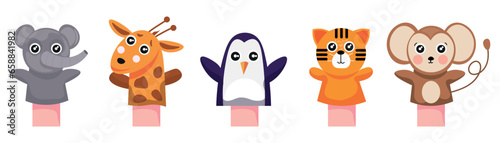 Set of cute animal sock toy...