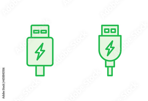 Usb icon set. Flash disk icon vector