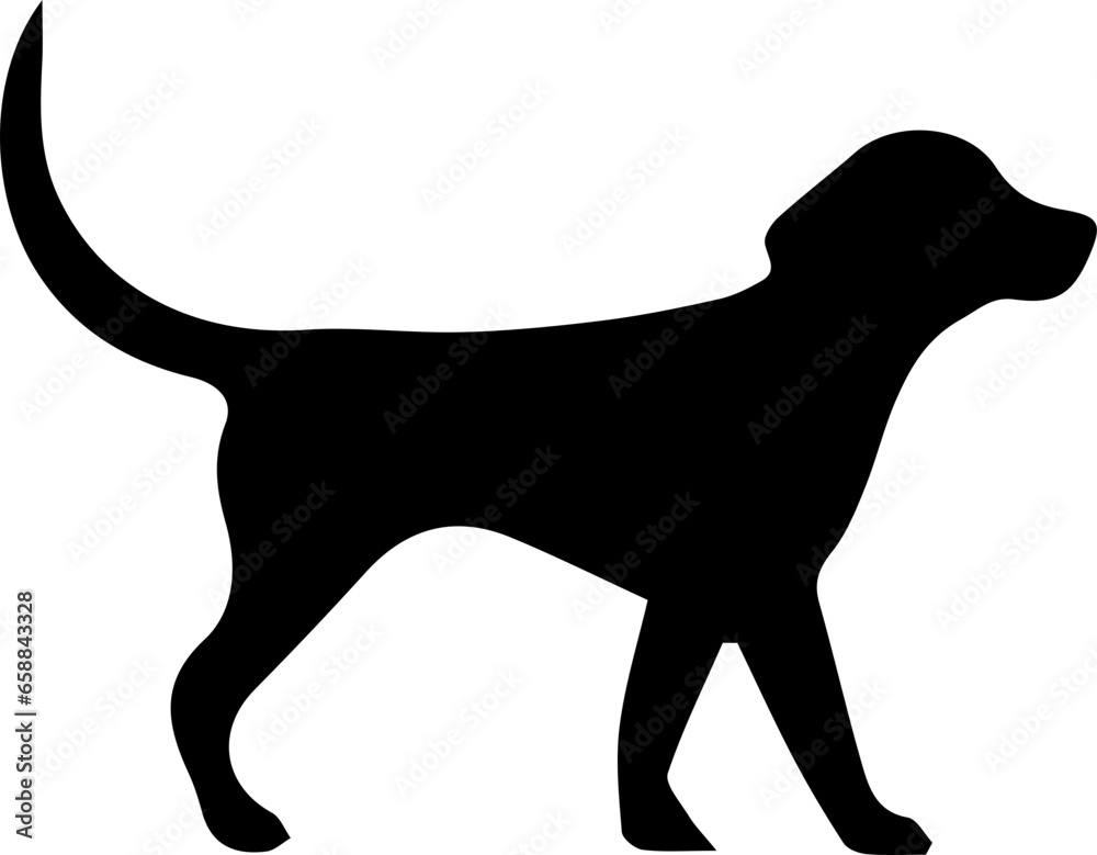 silhouette of a dog