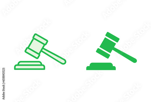 Gavel icon set. judge gavel icon vector. law icon vector. auction hammer