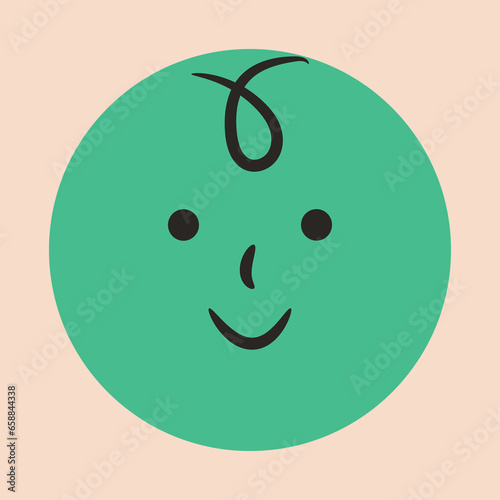 emoticon with innocent face