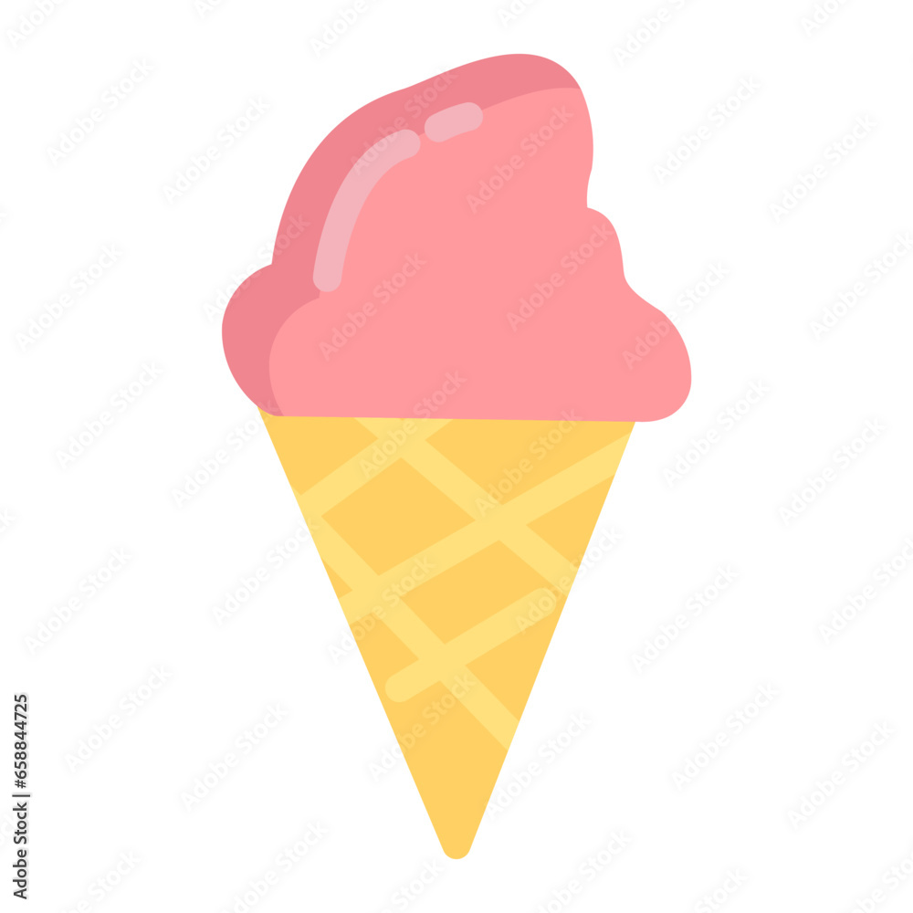 ice cream icon flat style vector