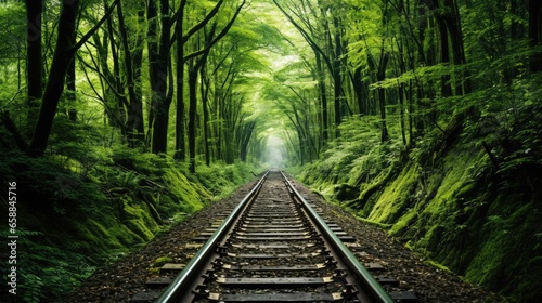 railway in the forest © faiz