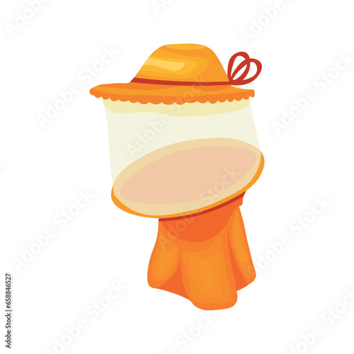 Beekeeping suit on white background