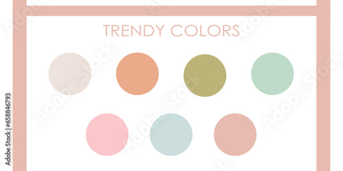 Set of color samples for graphic designer on white background