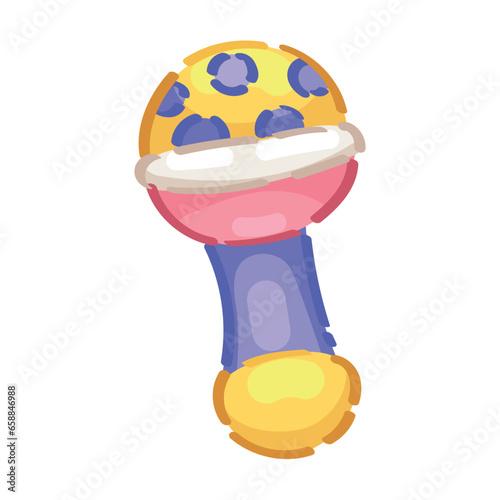 Baby rattle toy on white ba...