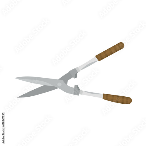Gardener's pruner on white background