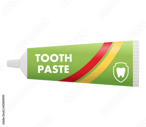 Tooth brush on white background