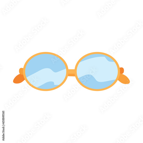 Vintage eyeglasses on white background