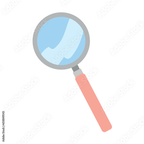 Magnifier glass on white background