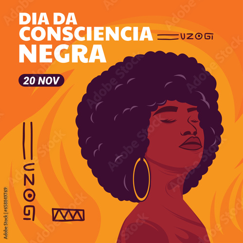 consciencia negra social media template square size