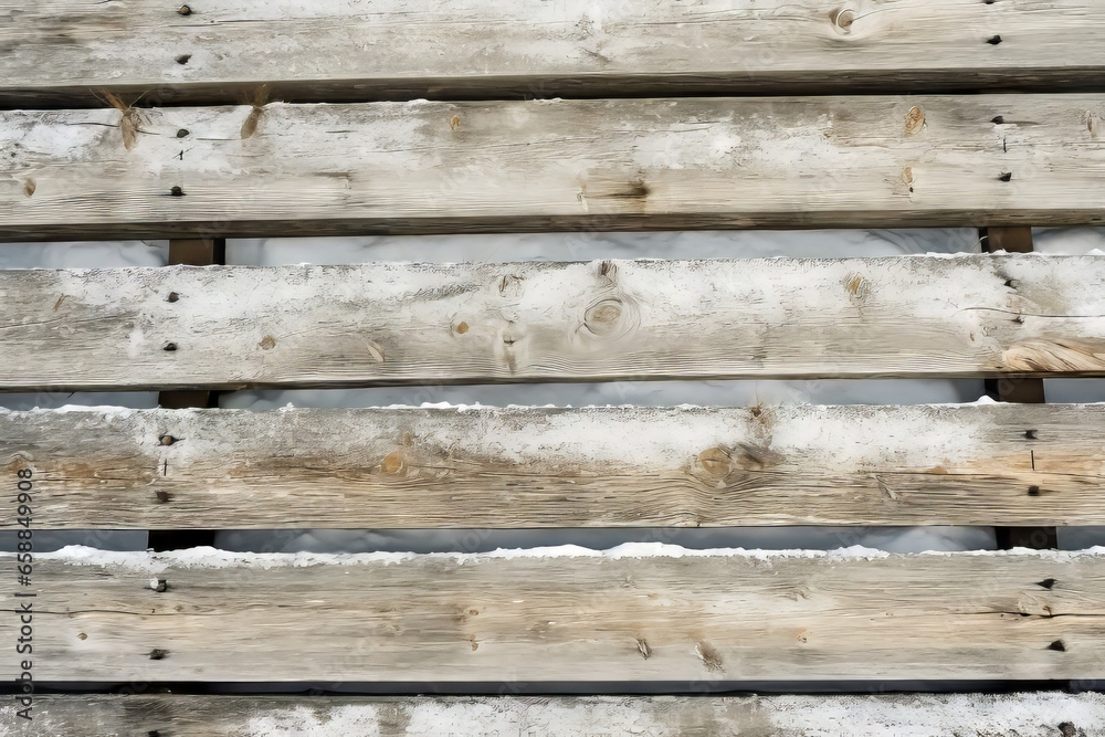 Naklejka premium wooden deck planks, covered in moss