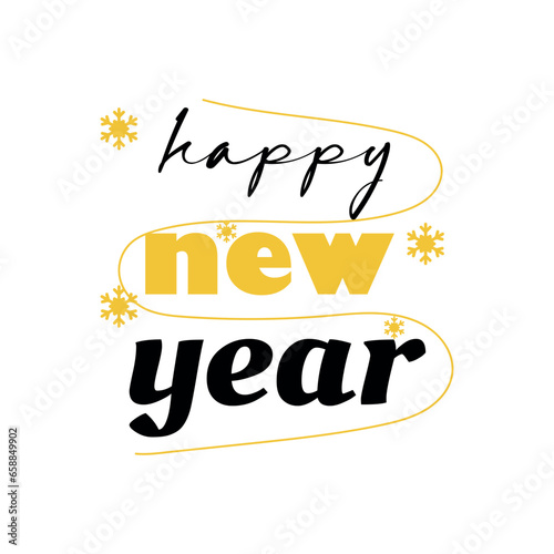 Text HAPPY NEW YEAR on whit...
