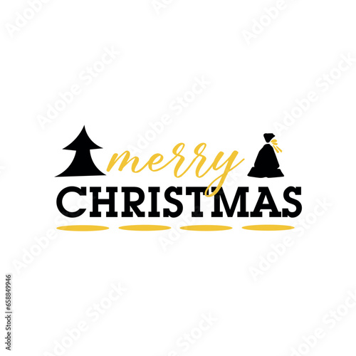 Text MERRY CHRISTMAS on whi...