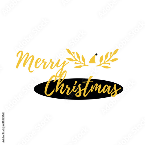 Text MERRY CHRISTMAS on whi...