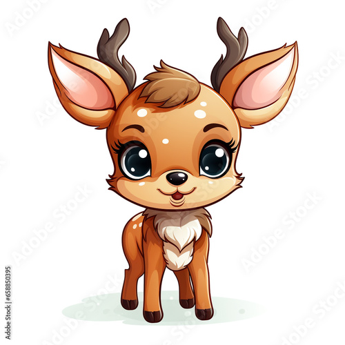 Fototapeta Naklejka Na Ścianę i Meble -  cute deer cartoon vector