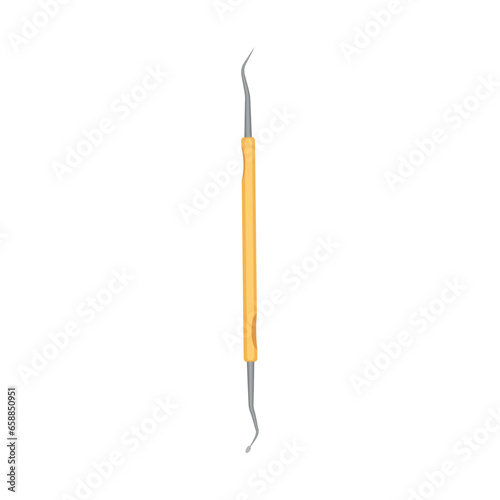 Dental scaler on white background