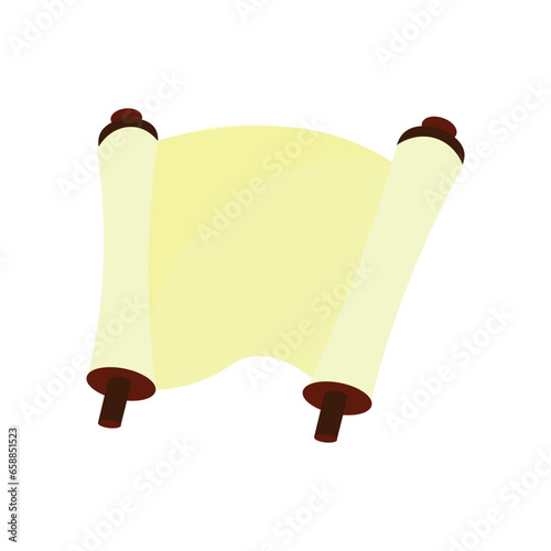Empty scroll on white background