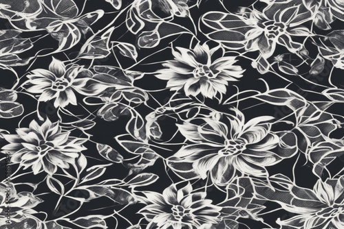 overlay abstract flowery texture for textile