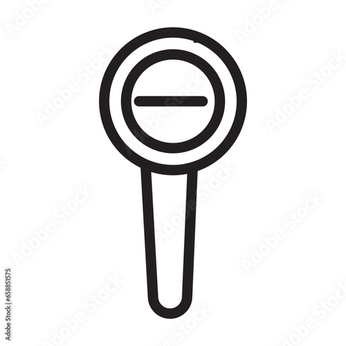 magnifying glass icon on white background