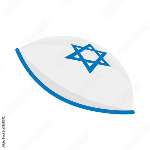 Jewish cap on white background