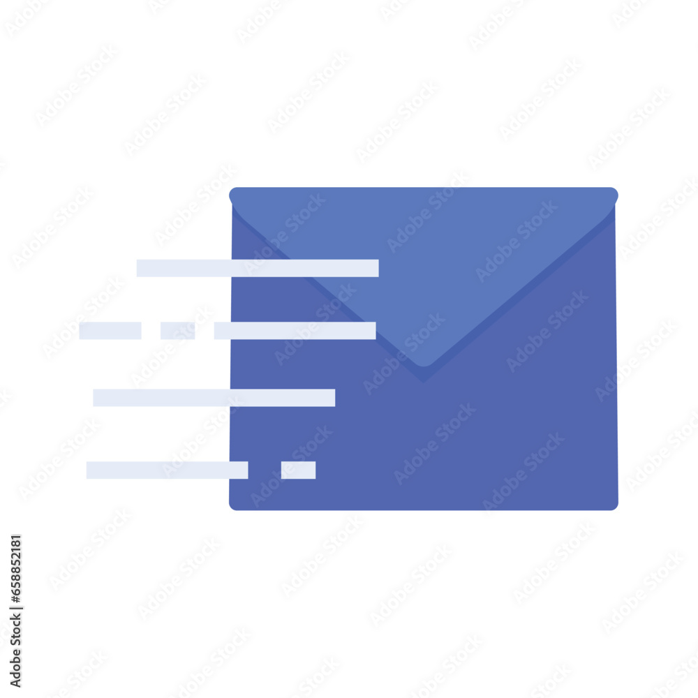 Flying envelope on white background Flying envelope on white background