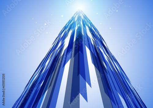 上昇するデジタルネットワーク背景