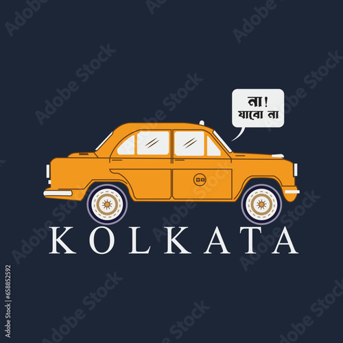 Typography T-shirt design - Kolkata
