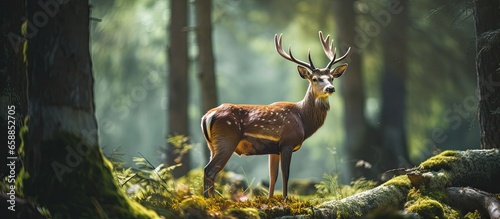Majestic animals in the wild forest landscape © 2rogan