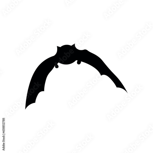Spooky bat on white background