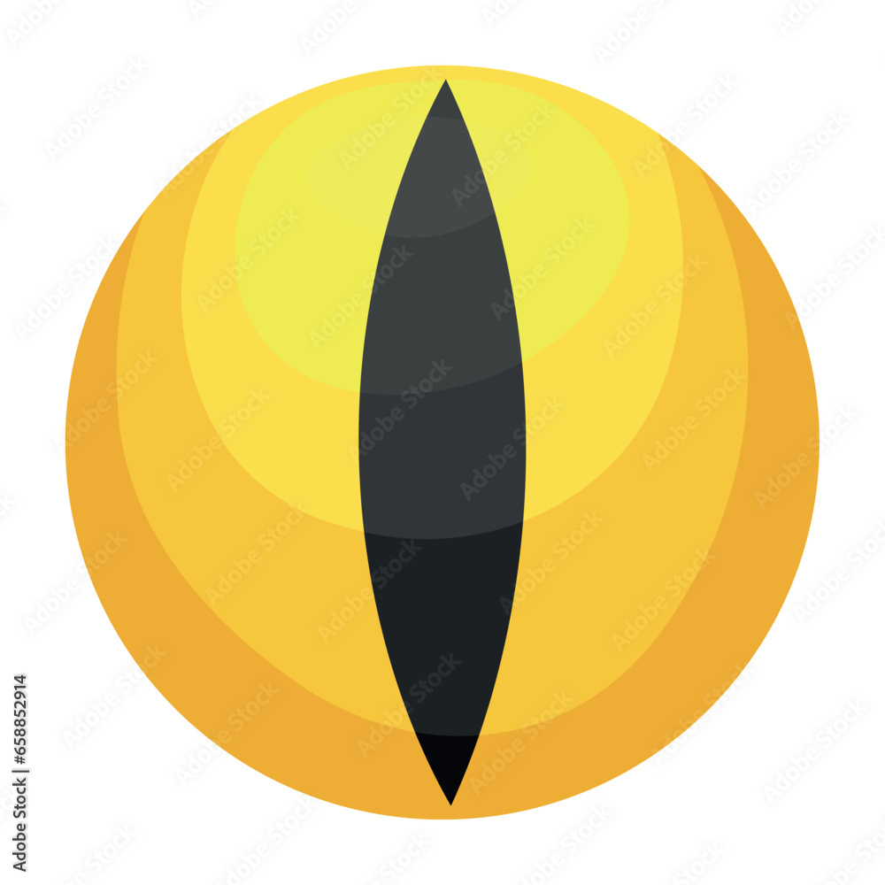 Tasty candy in shape of snake eye on white background Tasty candy in shape of snake eye on white background