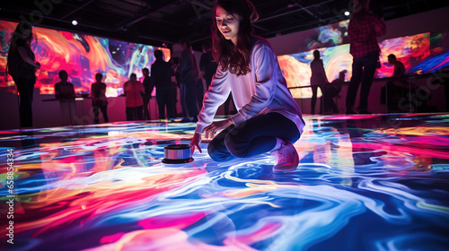Epic DJ Show Ignites the Dance Floor with Mesmerizing Lights, a Kaleidoscope of Rhythmic Radiance photo