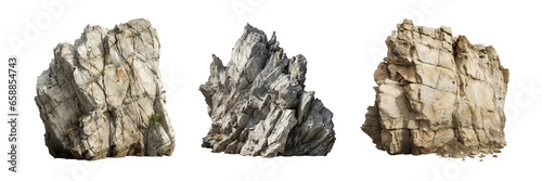 Crag, transparent background, isolated image, generative AI
 photo