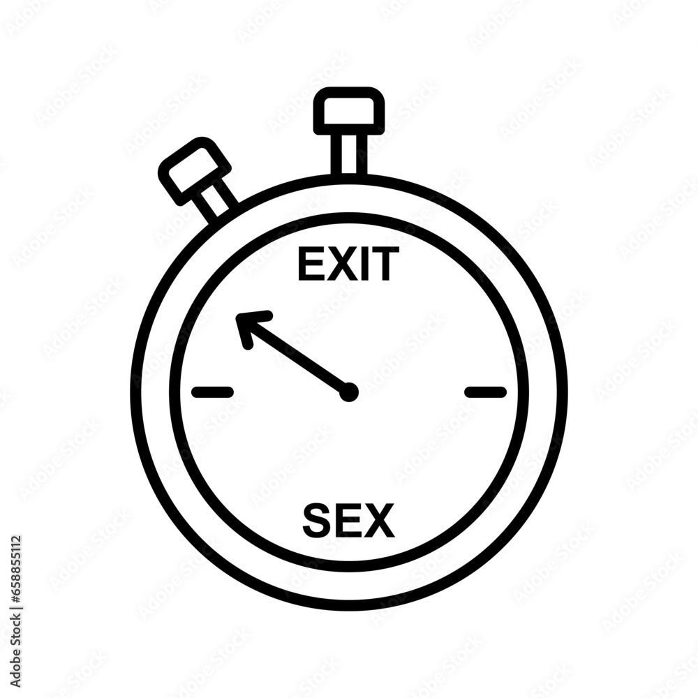 Pull-out contraception method on white background