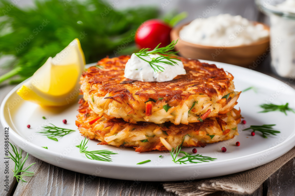 Organic Homemade Crab Cakes with Lemon and Tartar Sauce Organic Homemade Crab Cakes with Lemon and Tartar Sauce