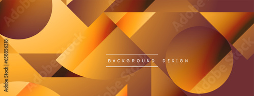 Obraz na plátně Simple geometric forms - dynamic geometric abstract background