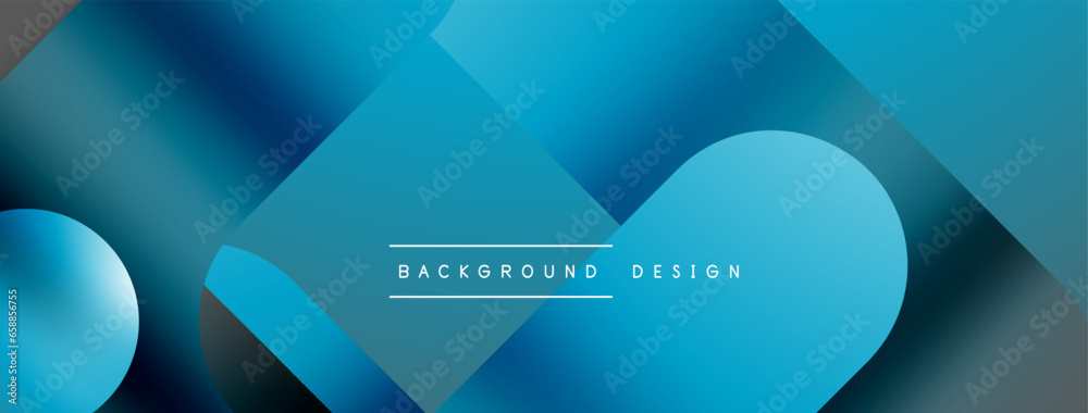 Triangles, lines and round shapes - dynamic geometric abstract background. Visual symphony of shapes and lines design for wallpaper, banner, background, landing page, wall art, invitation, prints