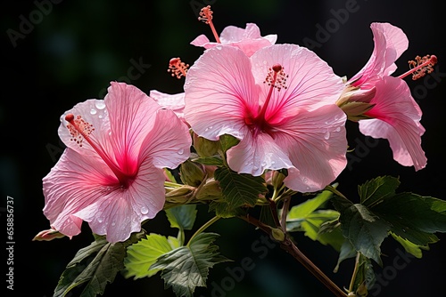 Rose of Sharons Hibiscus pink hibiscus flower