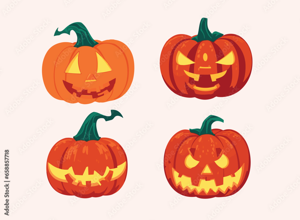 Free vector Halloween pumpkins collection Free vector Halloween pumpkins collection