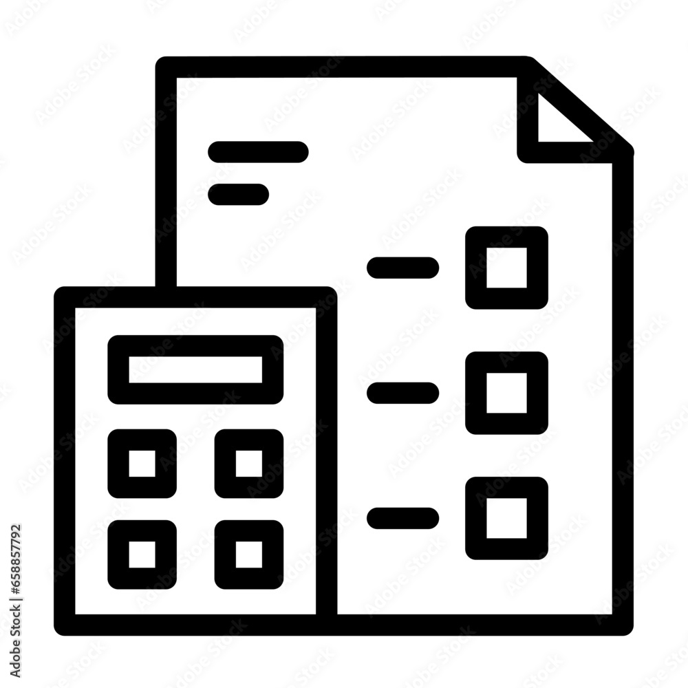 calculation of actuary line icon calculation of actuary line icon