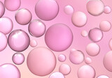 浮遊するピンクの透明な球体