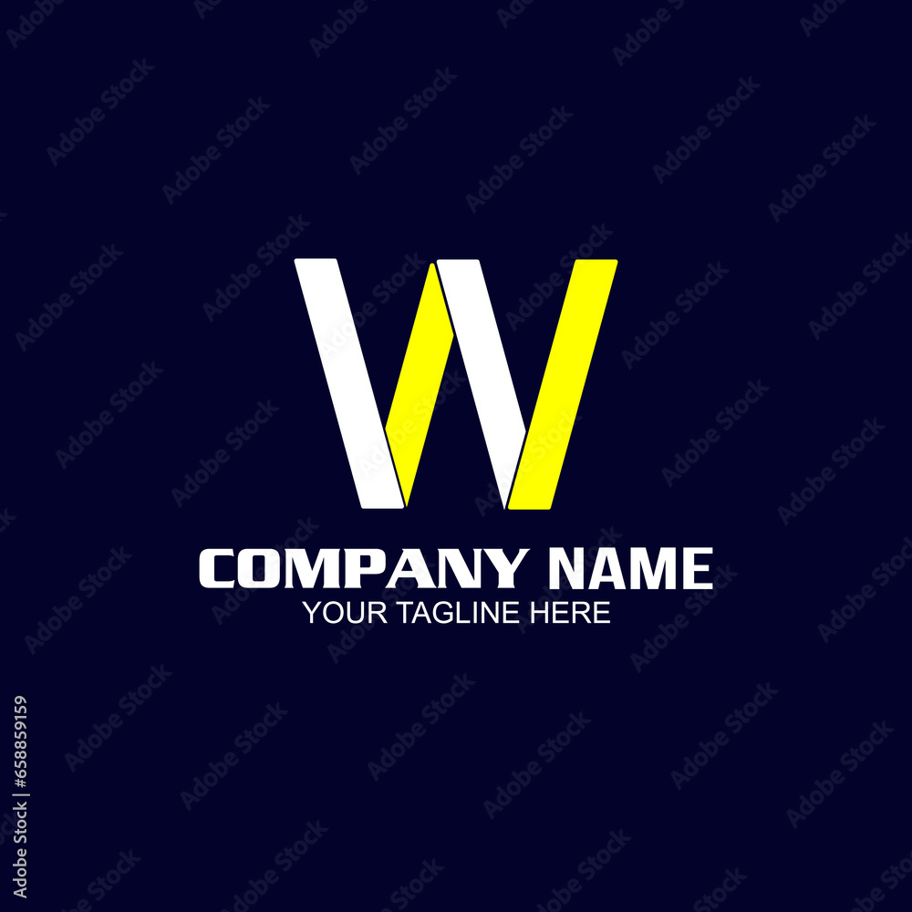 Unique modern geometric creative elegant W letter logo template. Luxury vector icon. Unique modern geometric creative elegant W letter logo template. Luxury vector icon.